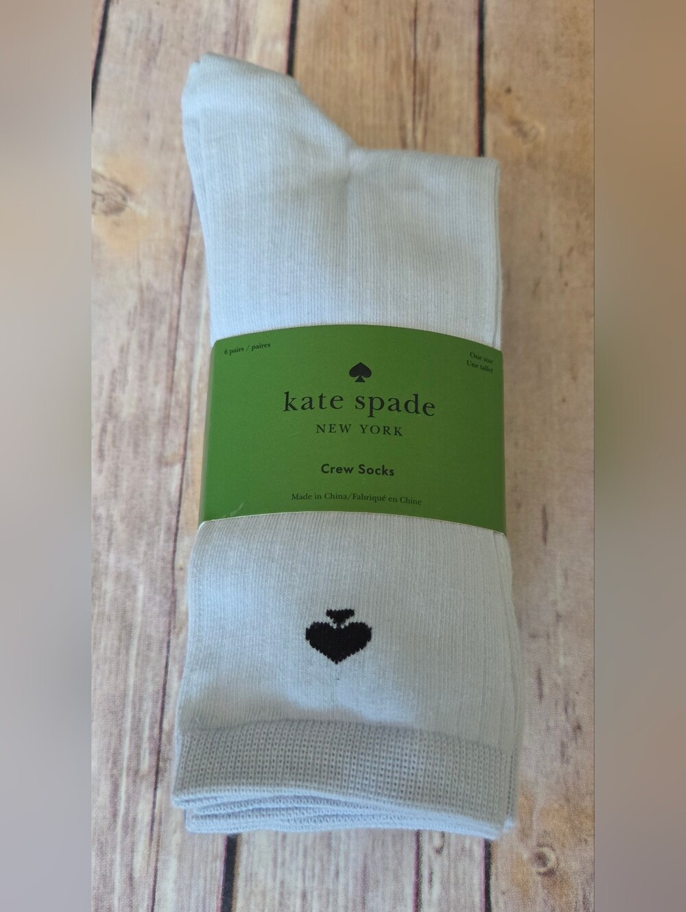 kate spade White Crew Socks